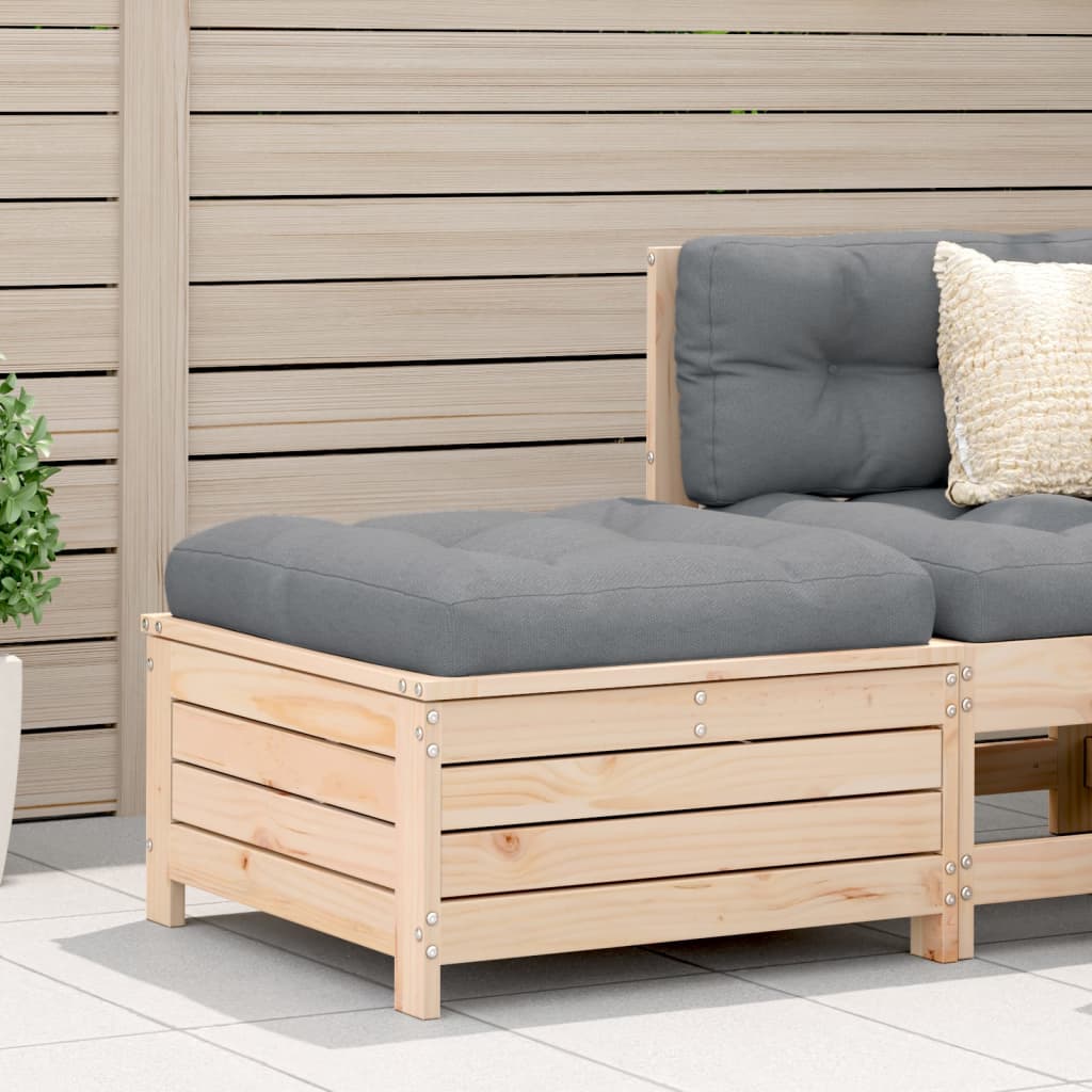 Garden With Cushion Wax Brown Solid Wood Pine