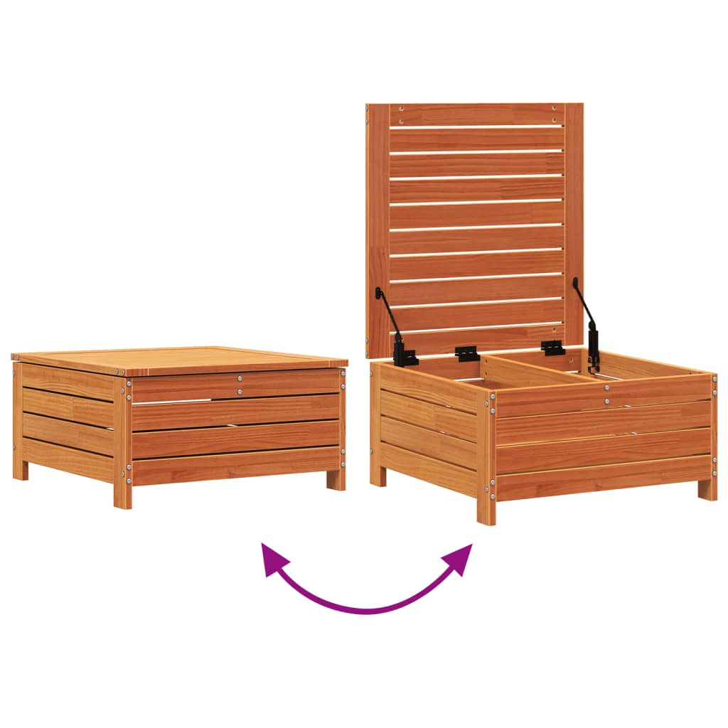 Garden With Cushion Wax Brown Solid Wood Pine