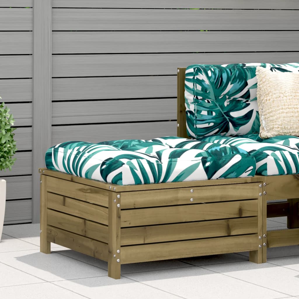Garden With Cushion Wax Brown Solid Wood Pine