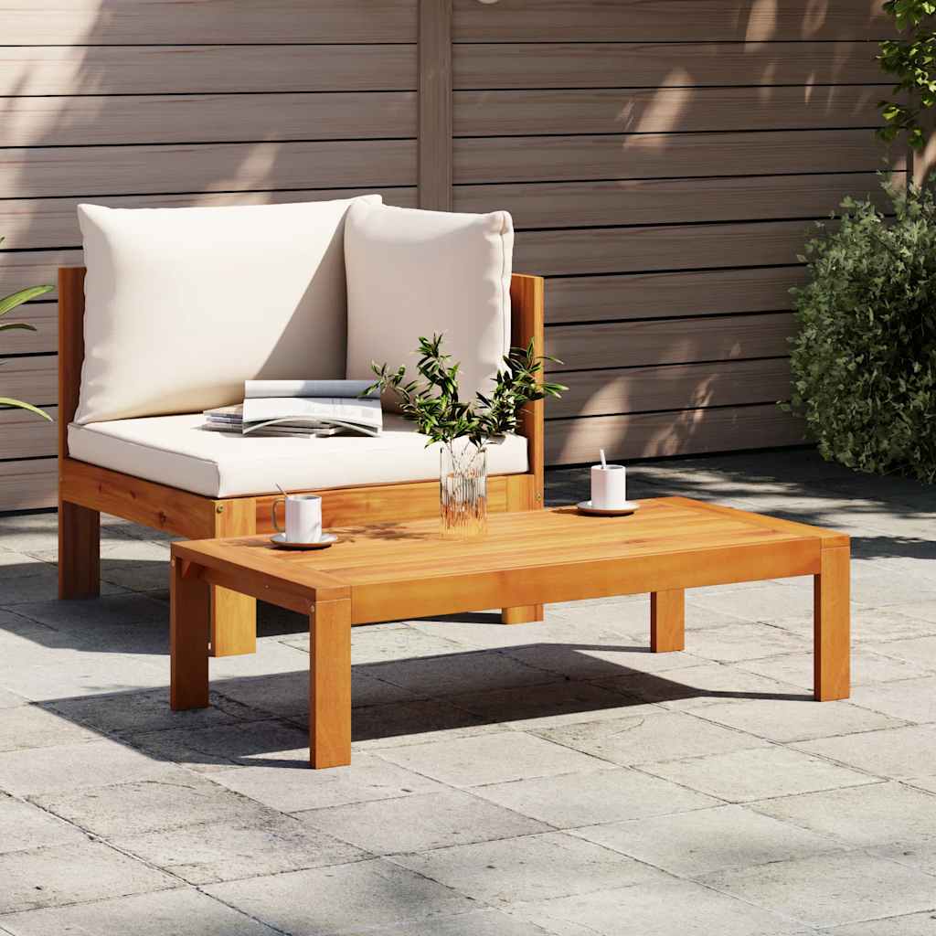 2 Piece Garden With Cushions Solid Wood Acacia