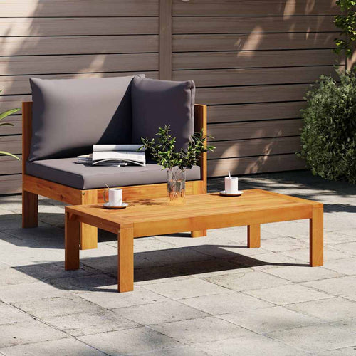 2 Piece Garden With Cushions Solid Wood Acacia
