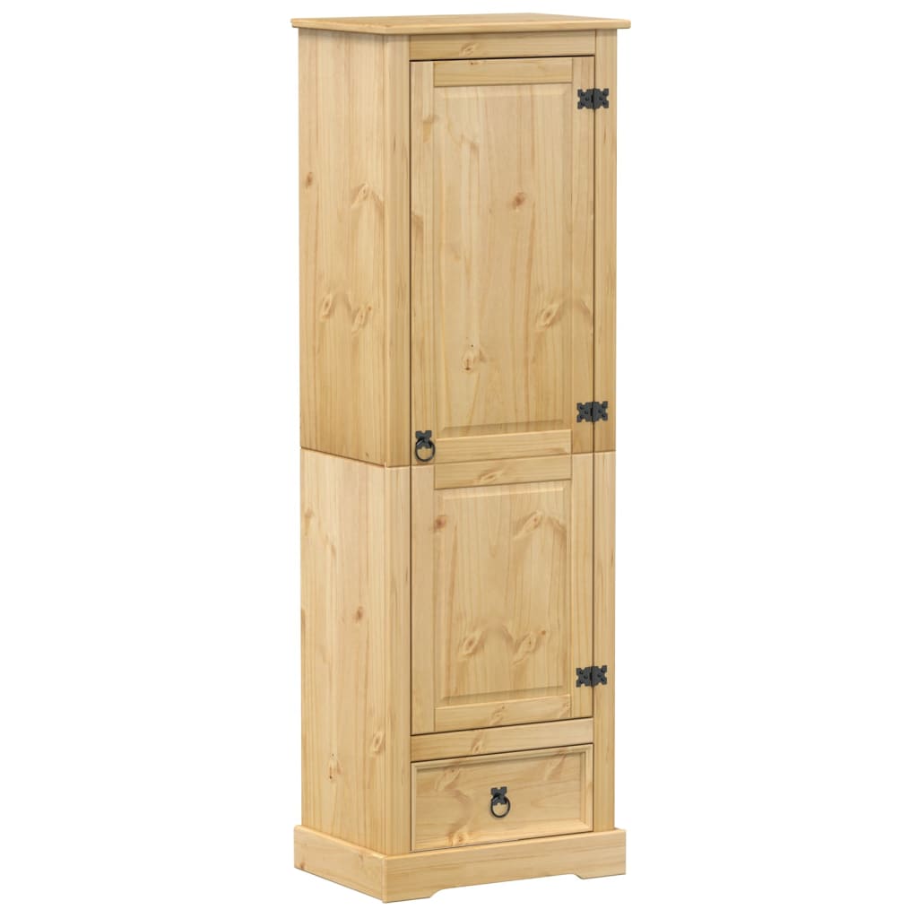 Wardrobe Corona 55X38X170 Cm Solid Wood Pine White honey wax engineered wood 55