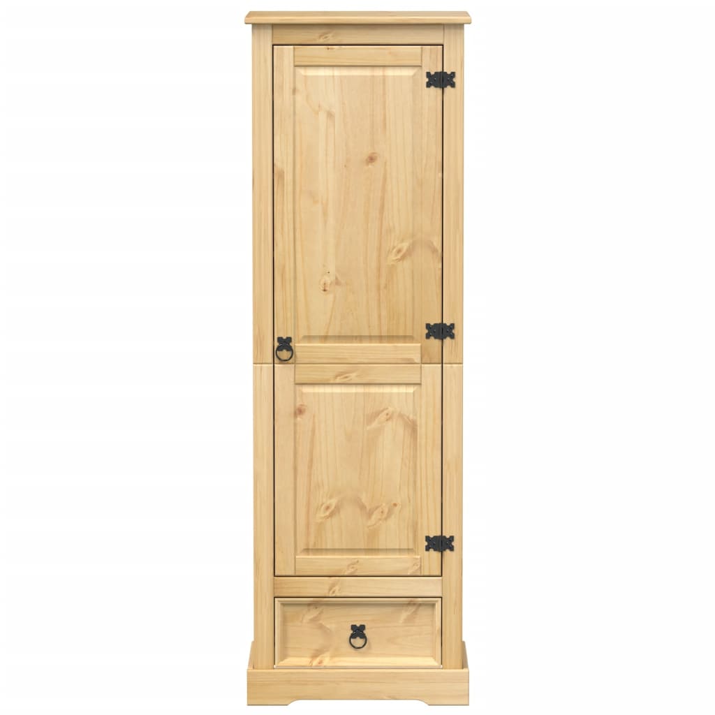 Wardrobe Corona 55X38X170 Cm Solid Wood Pine White honey wax engineered wood 55