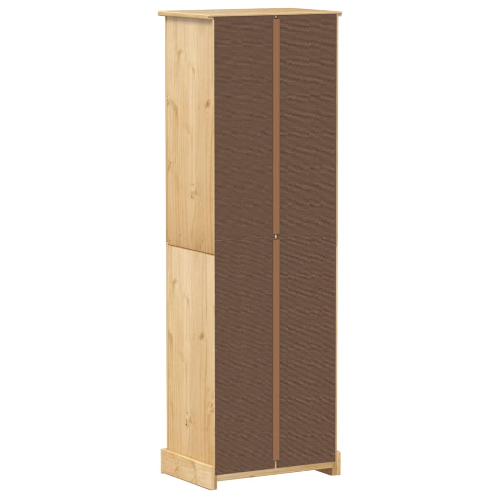Wardrobe Corona 55X38X170 Cm Solid Wood Pine White honey wax engineered wood 55
