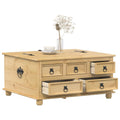 Storage Box With Drawer 90 X78 X 45 Cm Solid Pine Wood