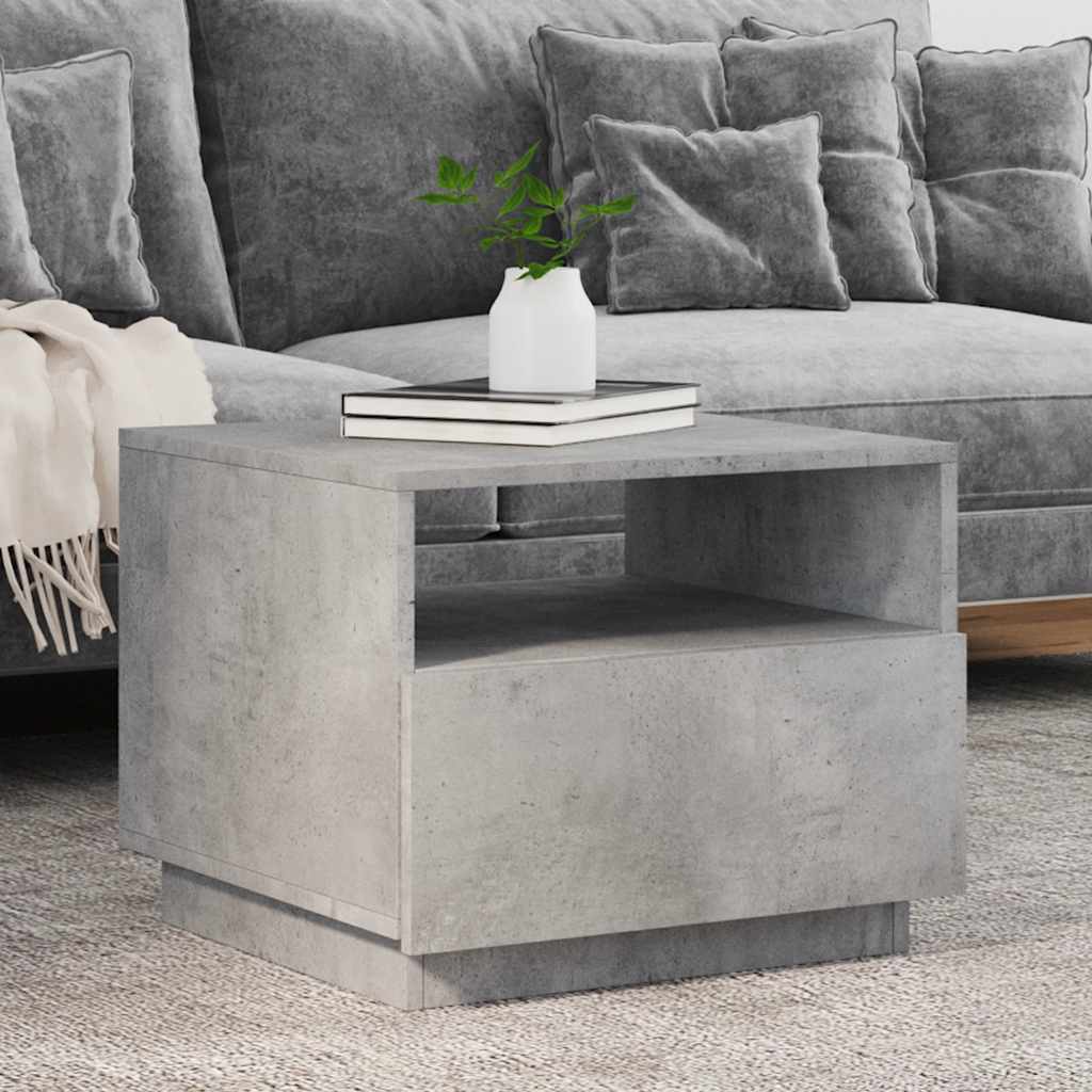Coffee Table With Led Lights 50X49X40 Cm