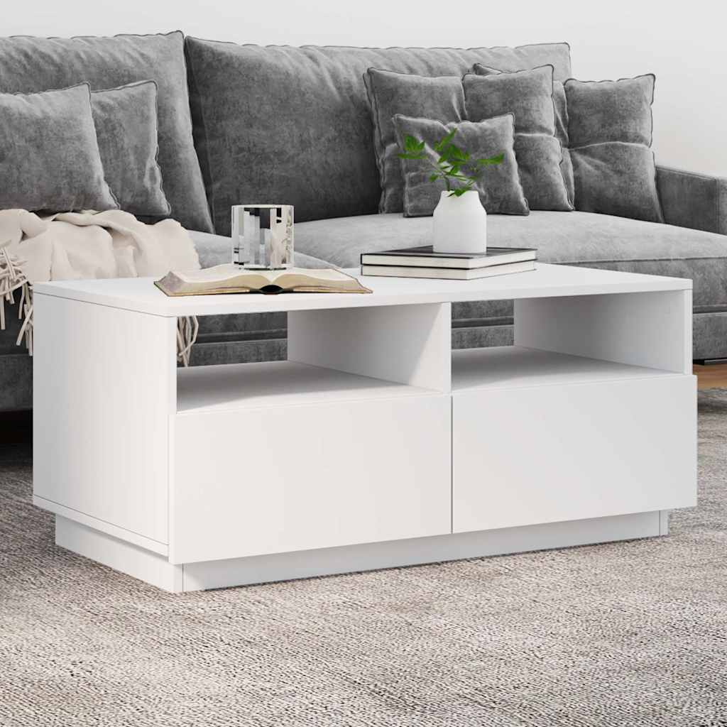 Coffee Table With Led Lights 50X49X40 Cm
