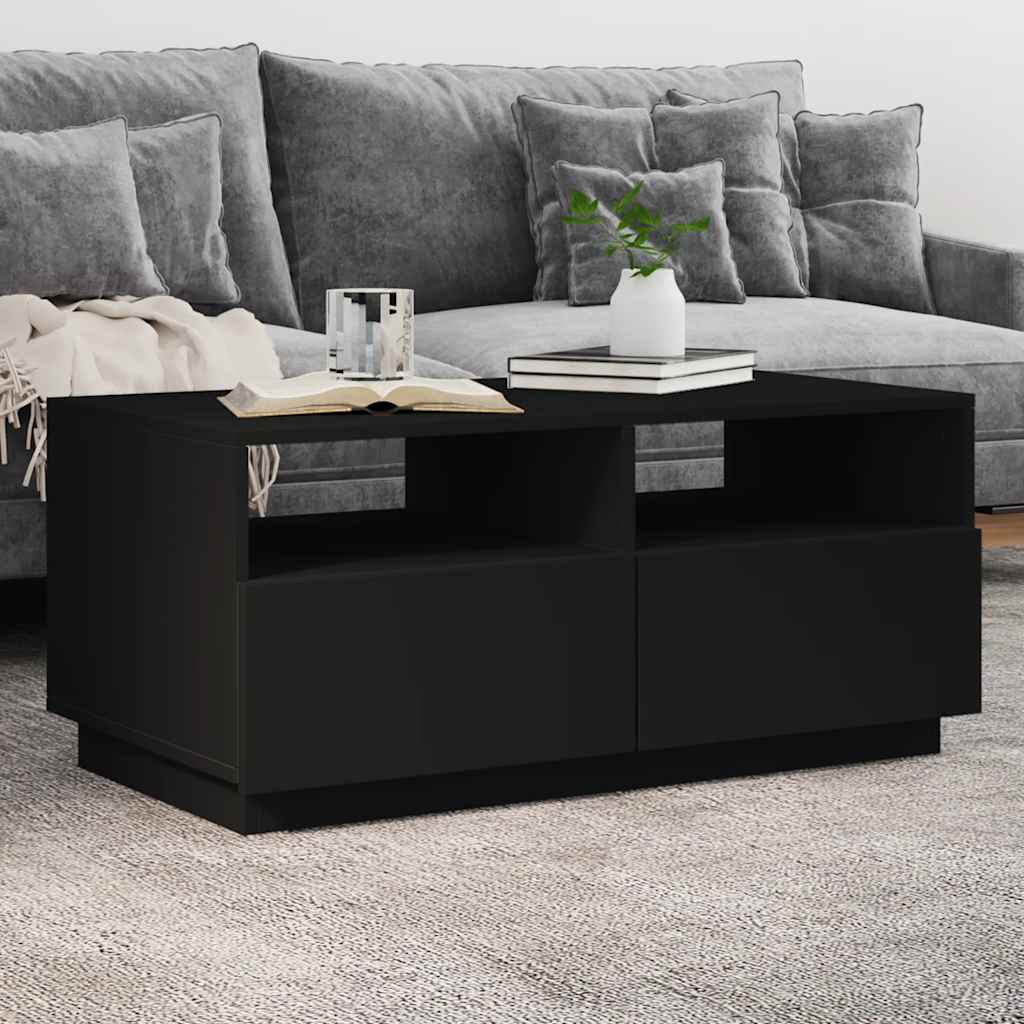 Coffee Table With Led Lights 50X49X40 Cm