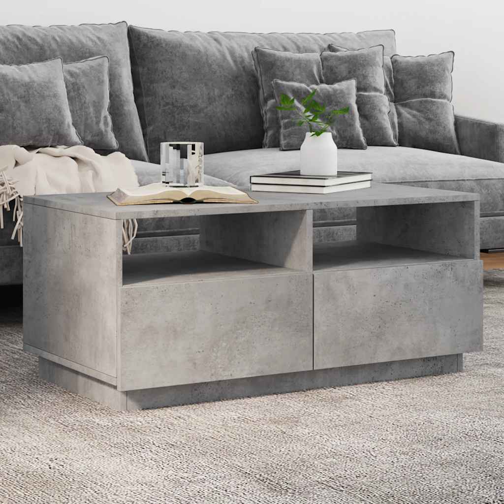 Coffee Table With Led Lights 50X49X40 Cm