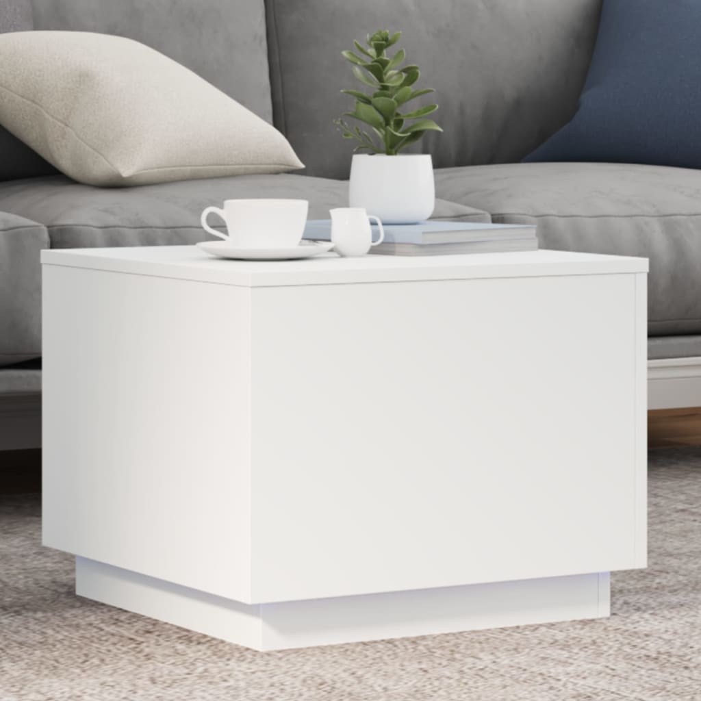 Coffee Table With Led Lights 90X50X40 Cm