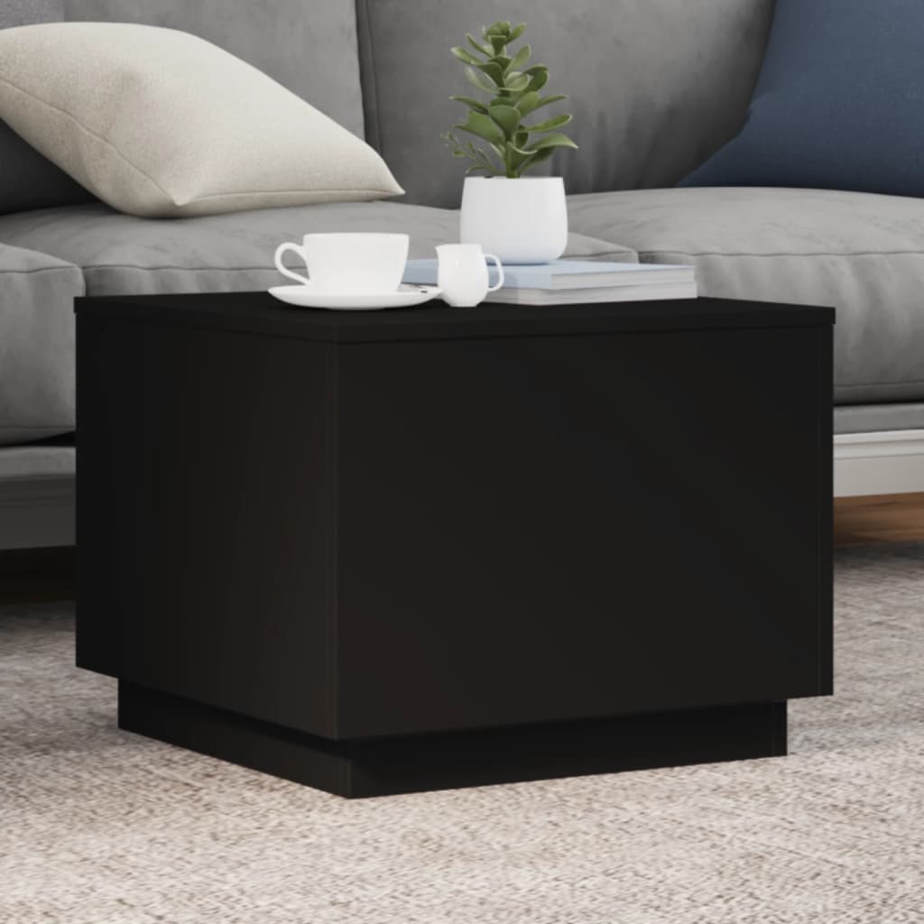 Coffee Table With Led Lights 90X50X40 Cm