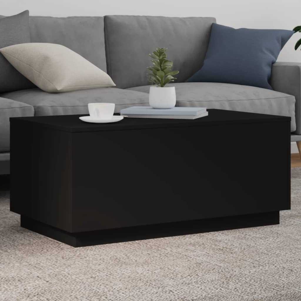 Coffee Table With Led Lights 90X50X40 Cm