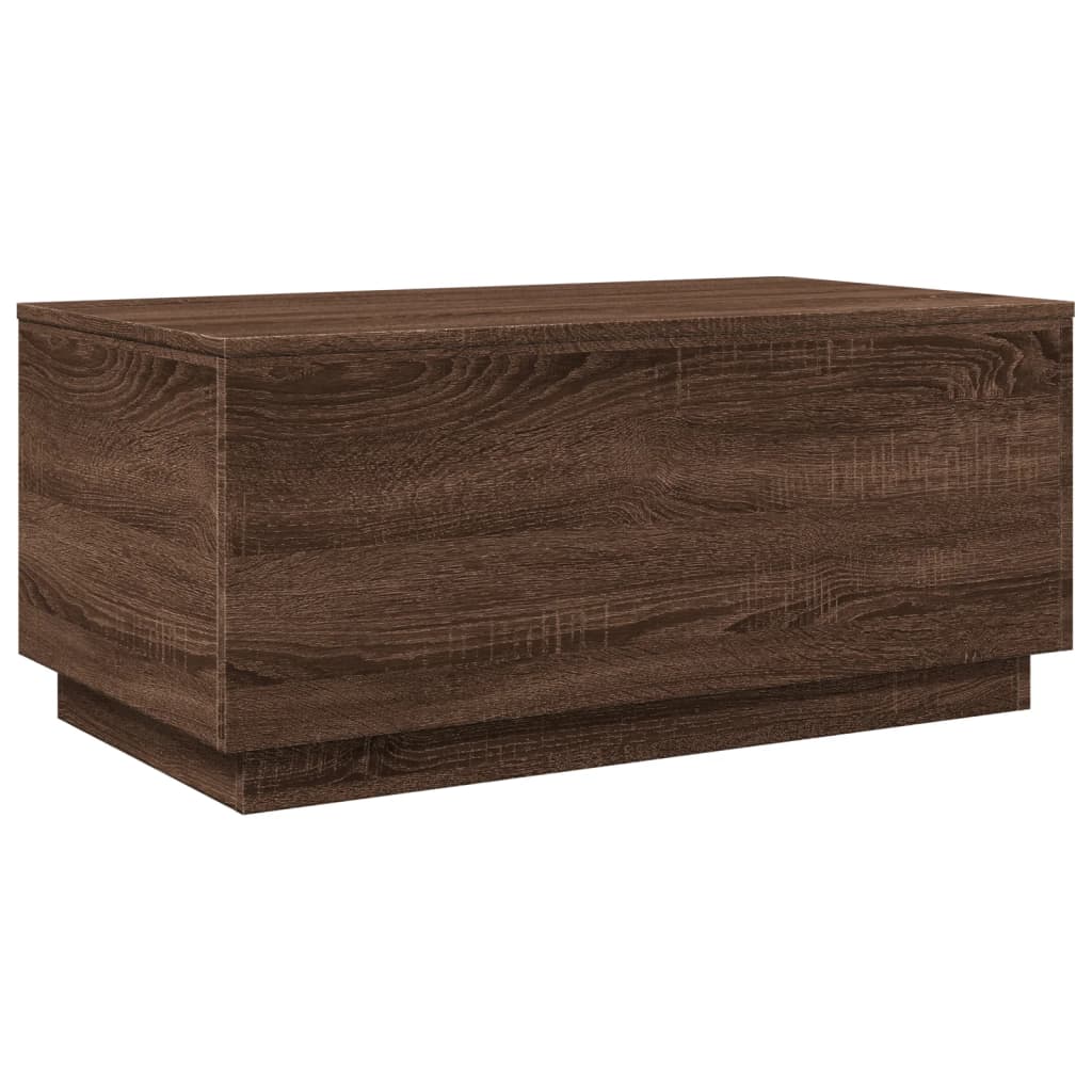 Coffee Table With Led Lights 90X50X40 Cm