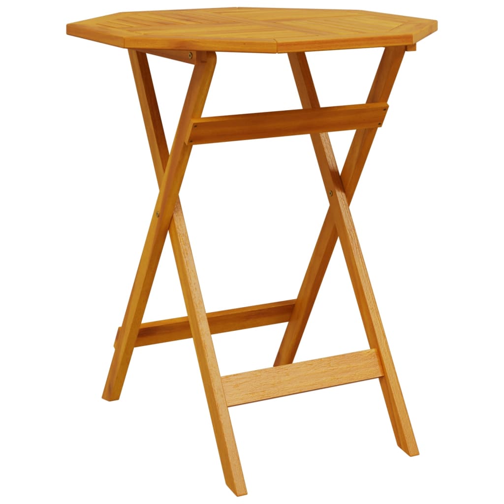Folding Garden Table Ø Solid Wood Acacia