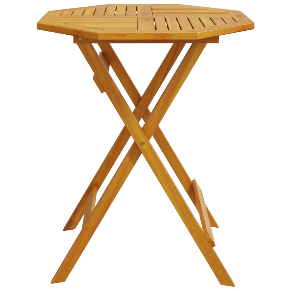 Folding Garden Table Ø Solid Wood Acacia