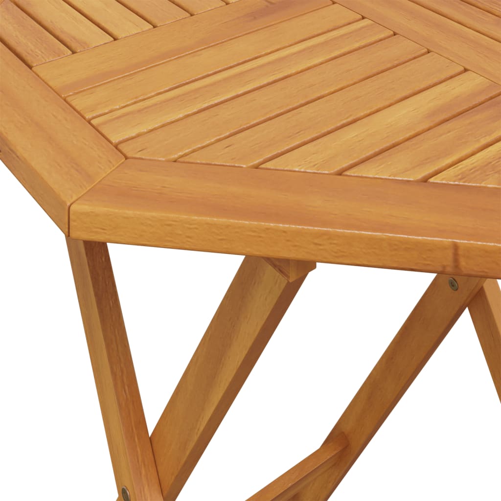 Folding Garden Table Ø Solid Wood Acacia