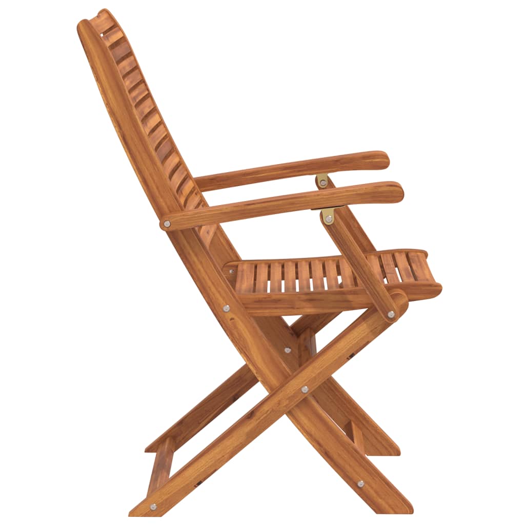 Folding Garden Chairs 2 Pcs Solid Wood Acacia