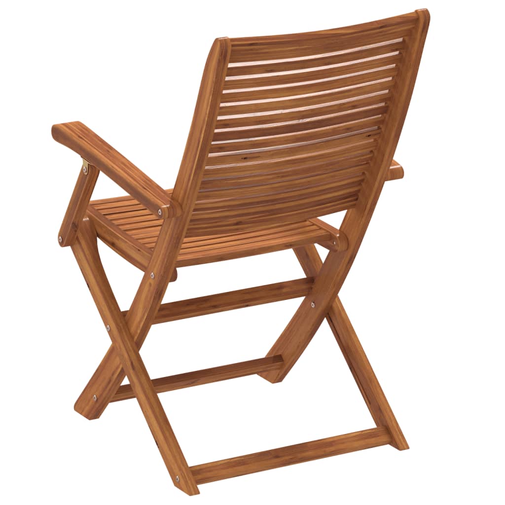 Folding Garden Chairs 2 Pcs Solid Wood Acacia