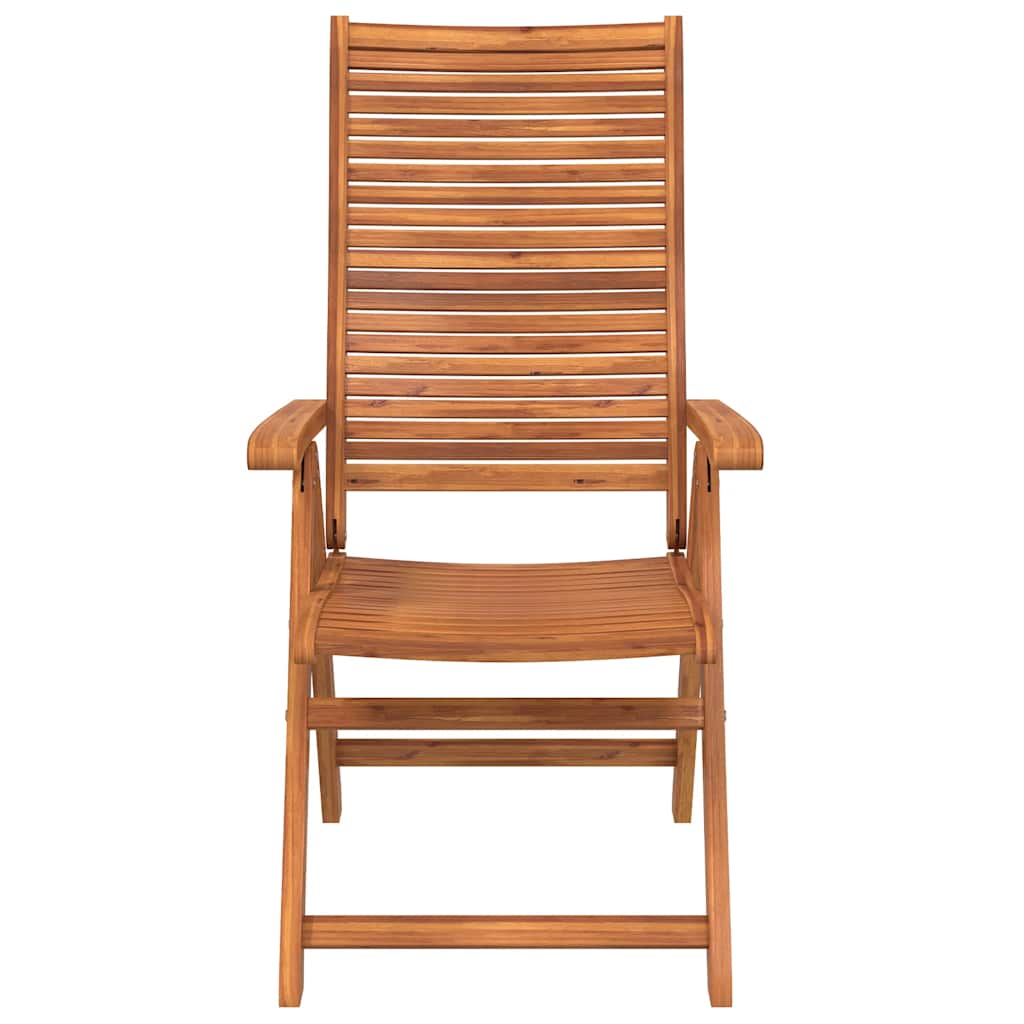 Reclining Folding Garden Chairs 2 Pcs Solid Wood Acacia