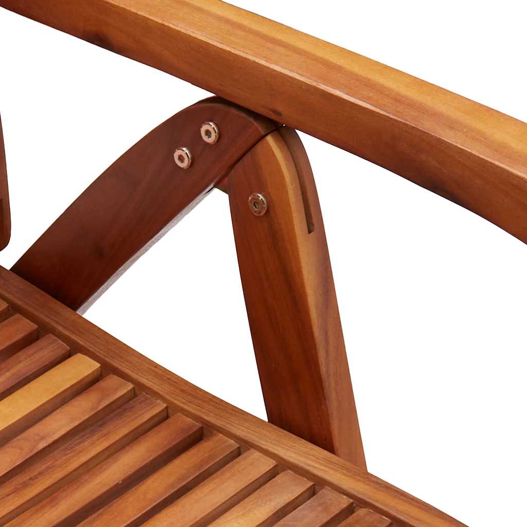 Reclining Folding Garden Chairs 2 Pcs Solid Wood Acacia