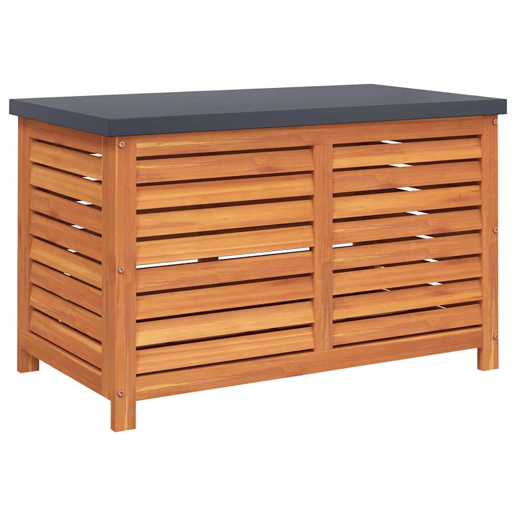 Outdoor Storage Boxes Garden Box Solid Wood Eucalyptus metal 60 x 50 x 55 cm 60