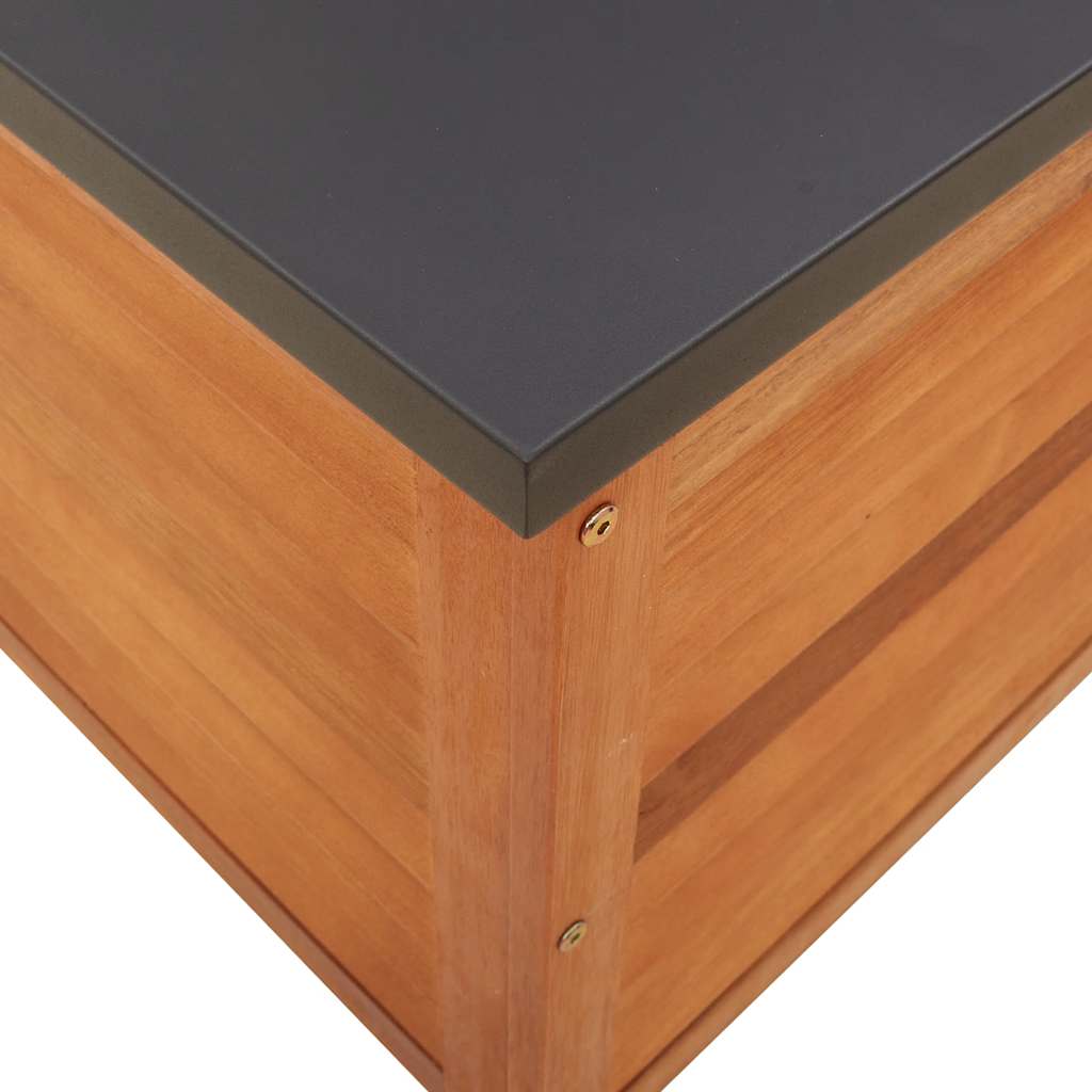 Garden Storage Box Solid Wood Eucalyptus