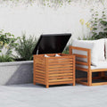 Outdoor Storage Boxes Garden Box Solid Wood Eucalyptus metal 60 x 50 x 55 cm 60
