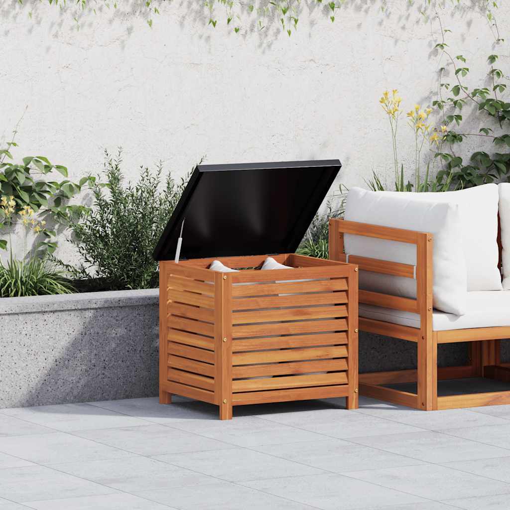 Outdoor Storage Boxes Garden Box Solid Wood Eucalyptus metal 60 x 50 x 55 cm 60