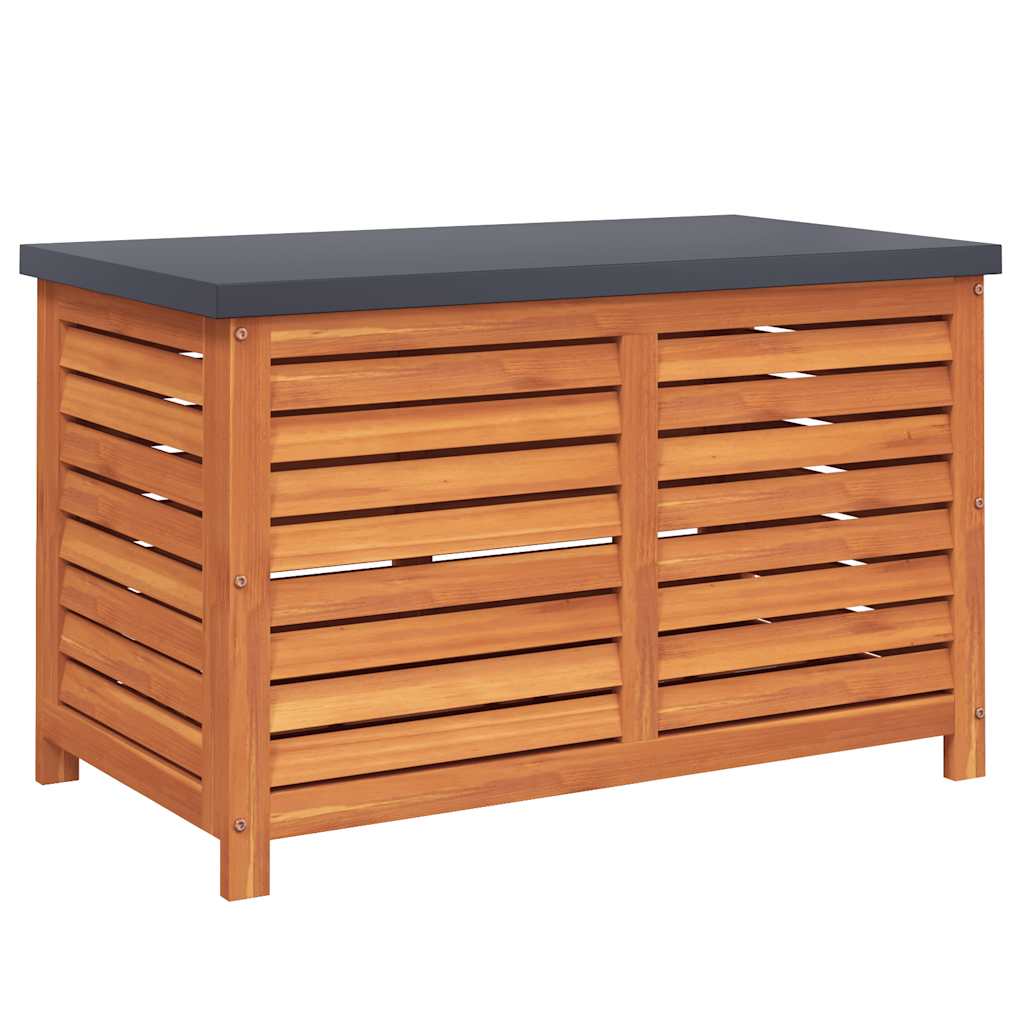 Outdoor Storage Boxes Garden Box Solid Wood Eucalyptus metal 60 x 50 x 55 cm 60