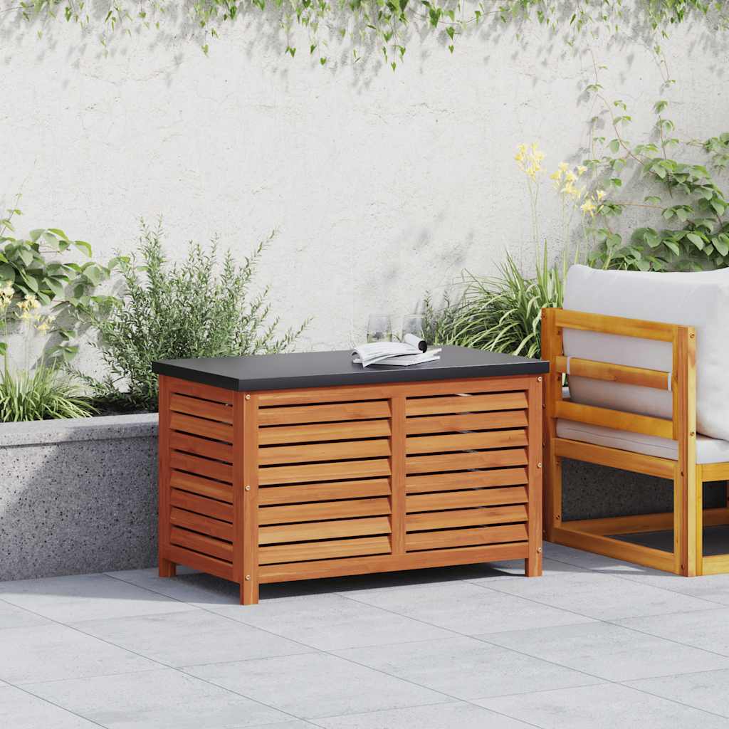 Outdoor Storage Boxes Garden Box Solid Wood Eucalyptus metal 60 x 50 x 55 cm 60