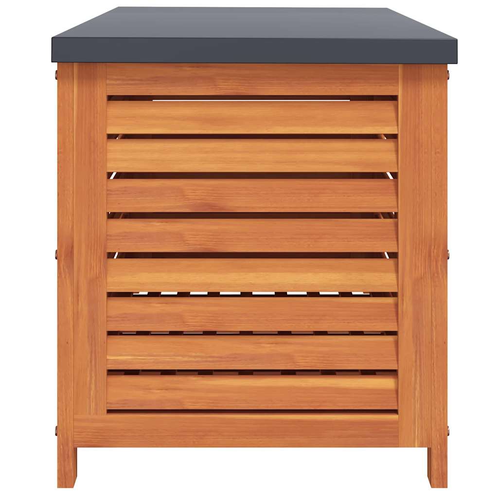 Outdoor Storage Boxes Garden Box Solid Wood Eucalyptus metal 60 x 50 x 55 cm 60