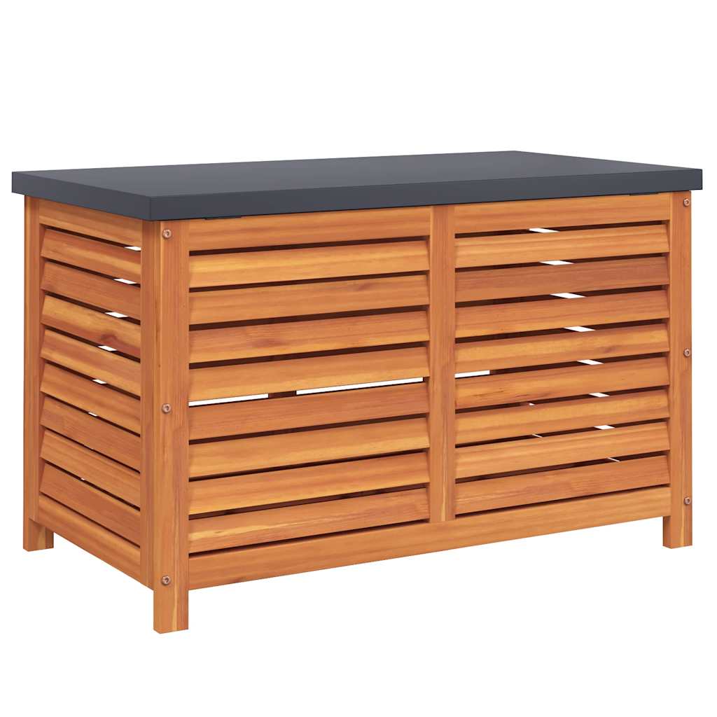 Outdoor Storage Boxes Garden Box Solid Wood Eucalyptus metal 60 x 50 x 55 cm 60
