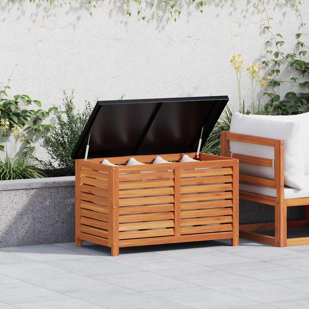 Outdoor Storage Boxes Garden Box Solid Wood Eucalyptus metal 60 x 50 x 55 cm 60