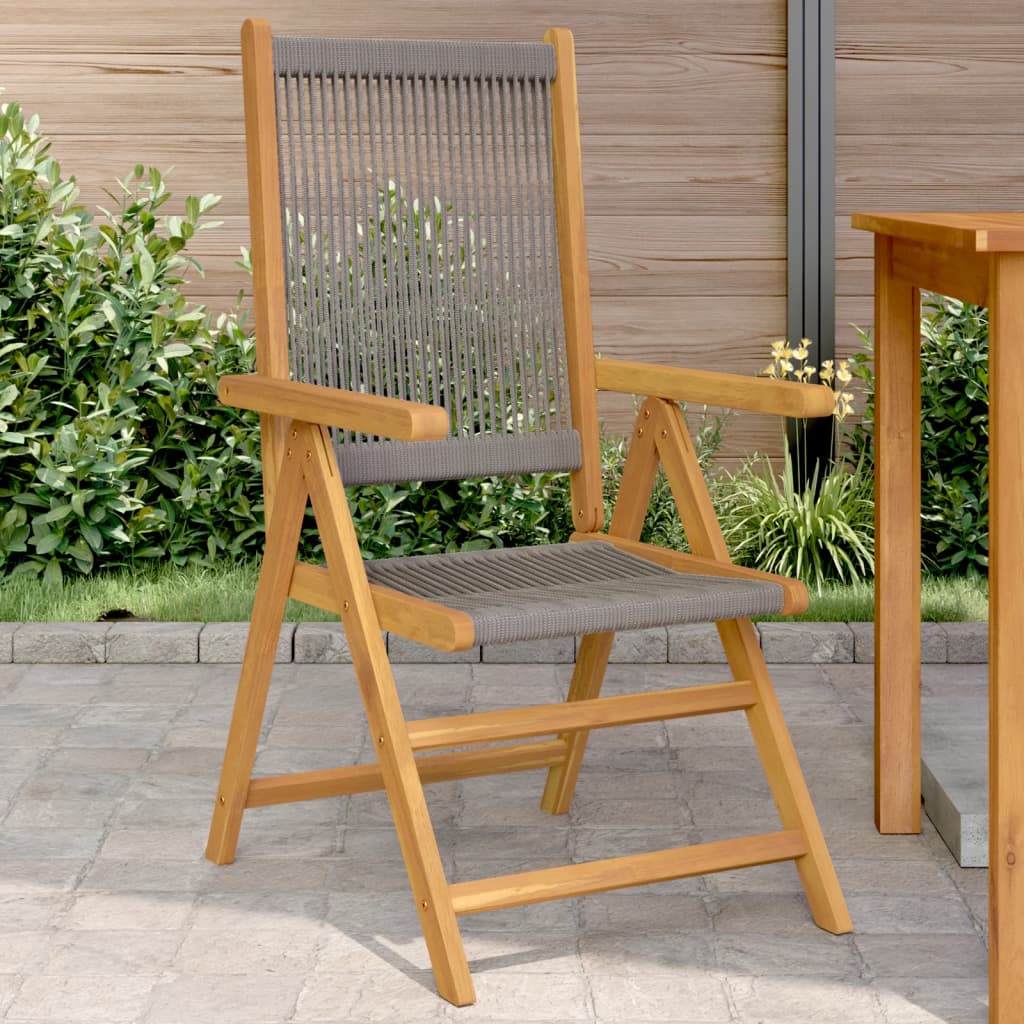 Reclining Garden Chairs 6 Pcs Solid Wood Acacia