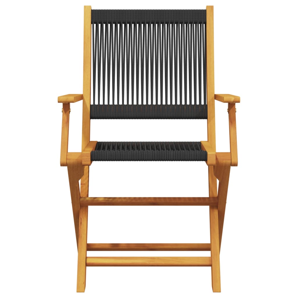 Garden Chairs 2 Pcs Solid Wood Acacia And Polypropylene