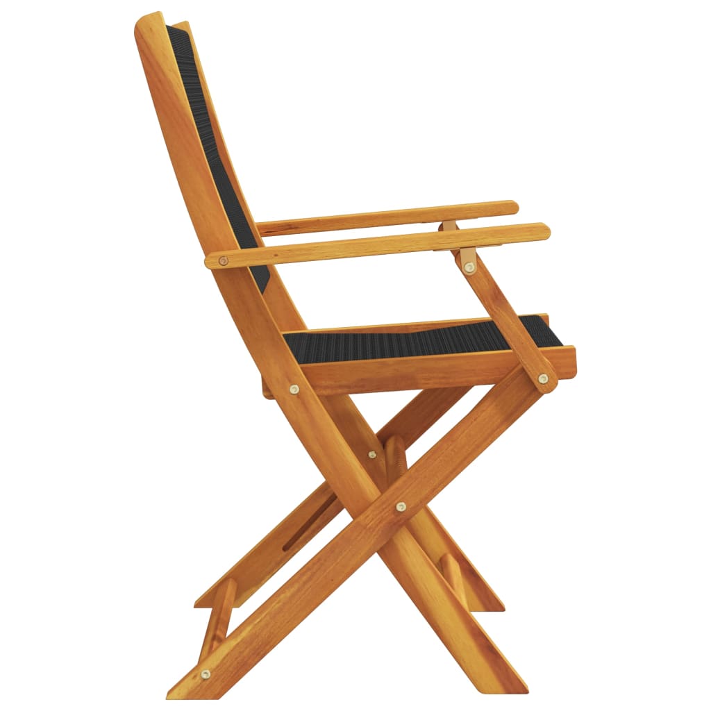 Garden Chairs 2 Pcs Solid Wood Acacia And Polypropylene