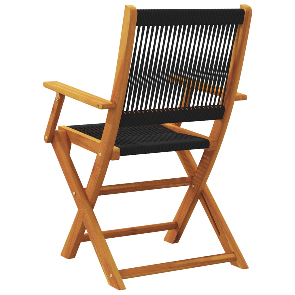 Garden Chairs 2 Pcs Solid Wood Acacia And Polypropylene