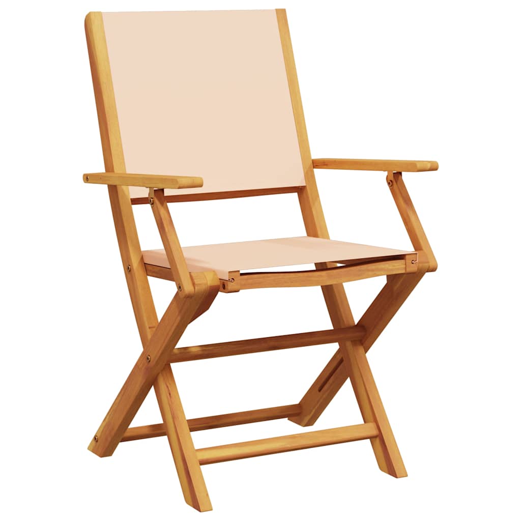 Garden Chairs 2 Pcs Solid Wood Acacia And Fabric