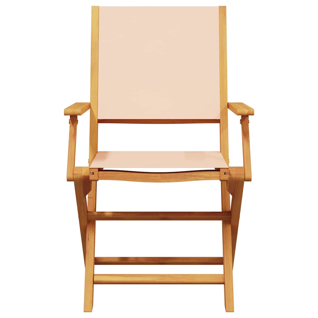 Garden Chairs 2 Pcs Solid Wood Acacia And Fabric