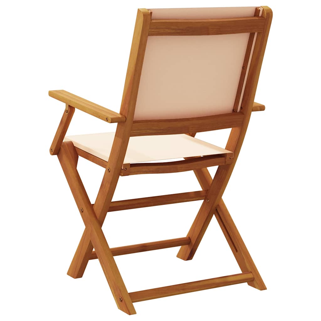 Garden Chairs 2 Pcs Solid Wood Acacia And Fabric