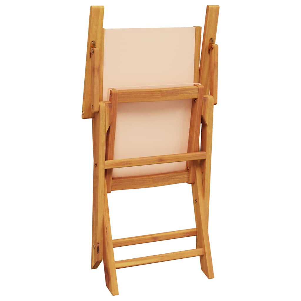 Garden Chairs 2 Pcs Solid Wood Acacia And Fabric