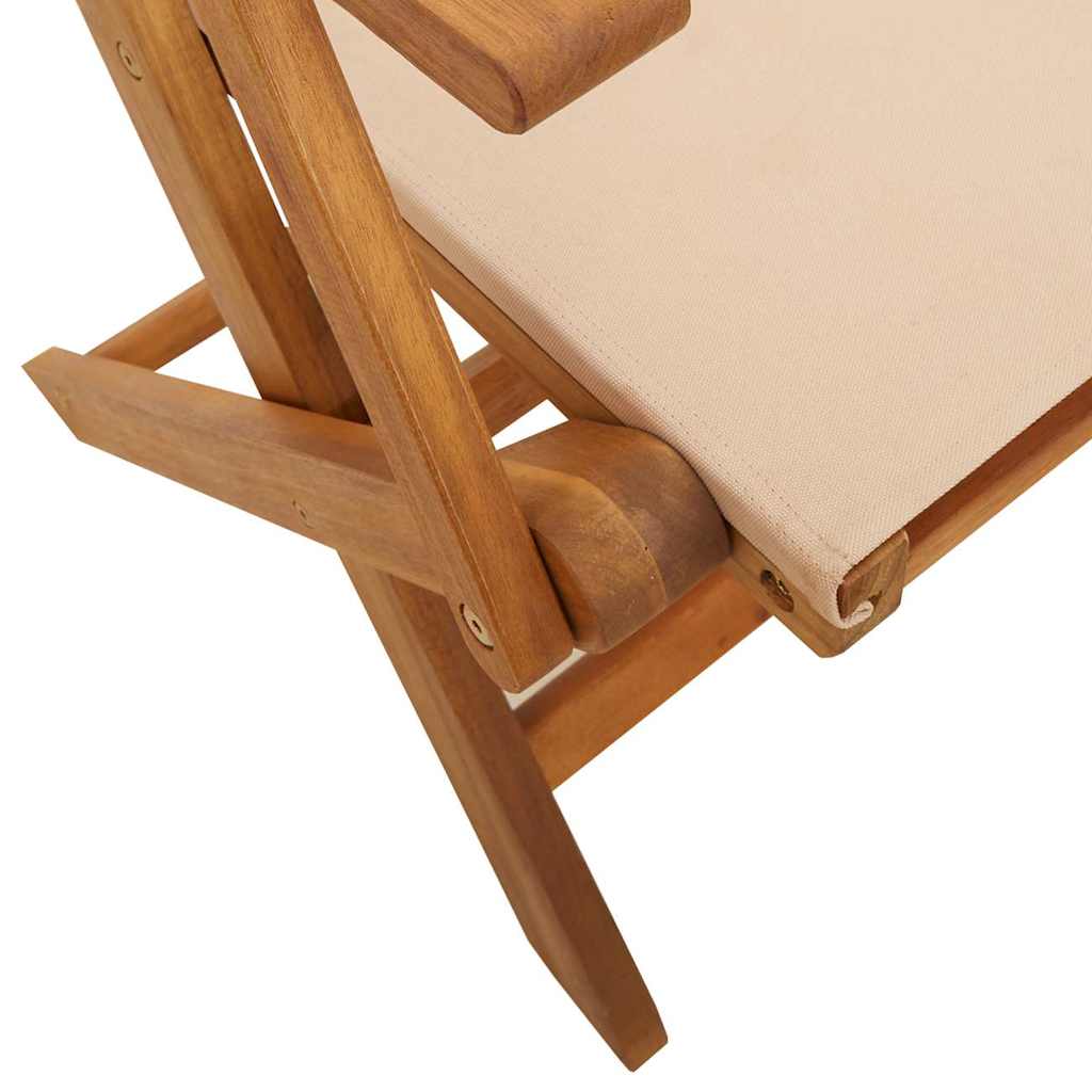 Garden Chairs 2 Pcs Solid Wood Acacia And Fabric