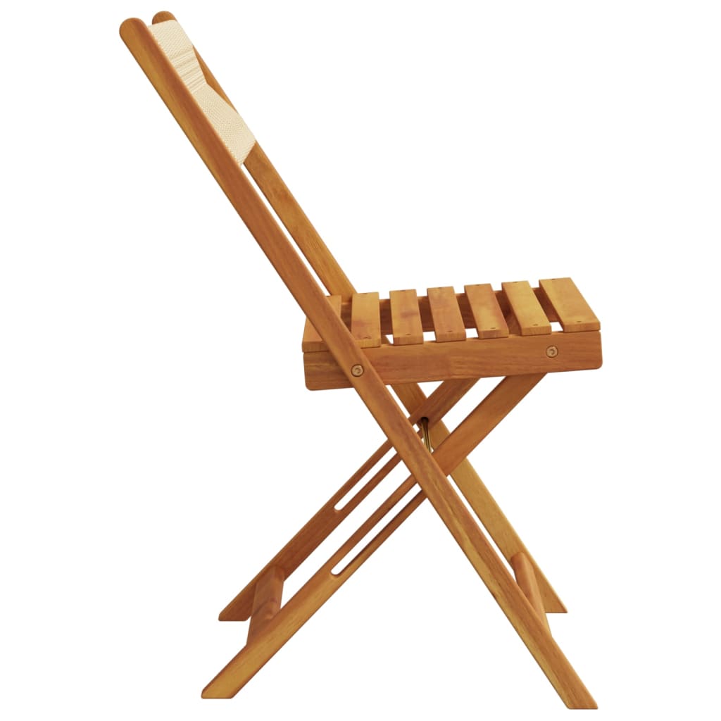 Bistro Chairs 2 Pcs Solid Wood Acacia And Rope