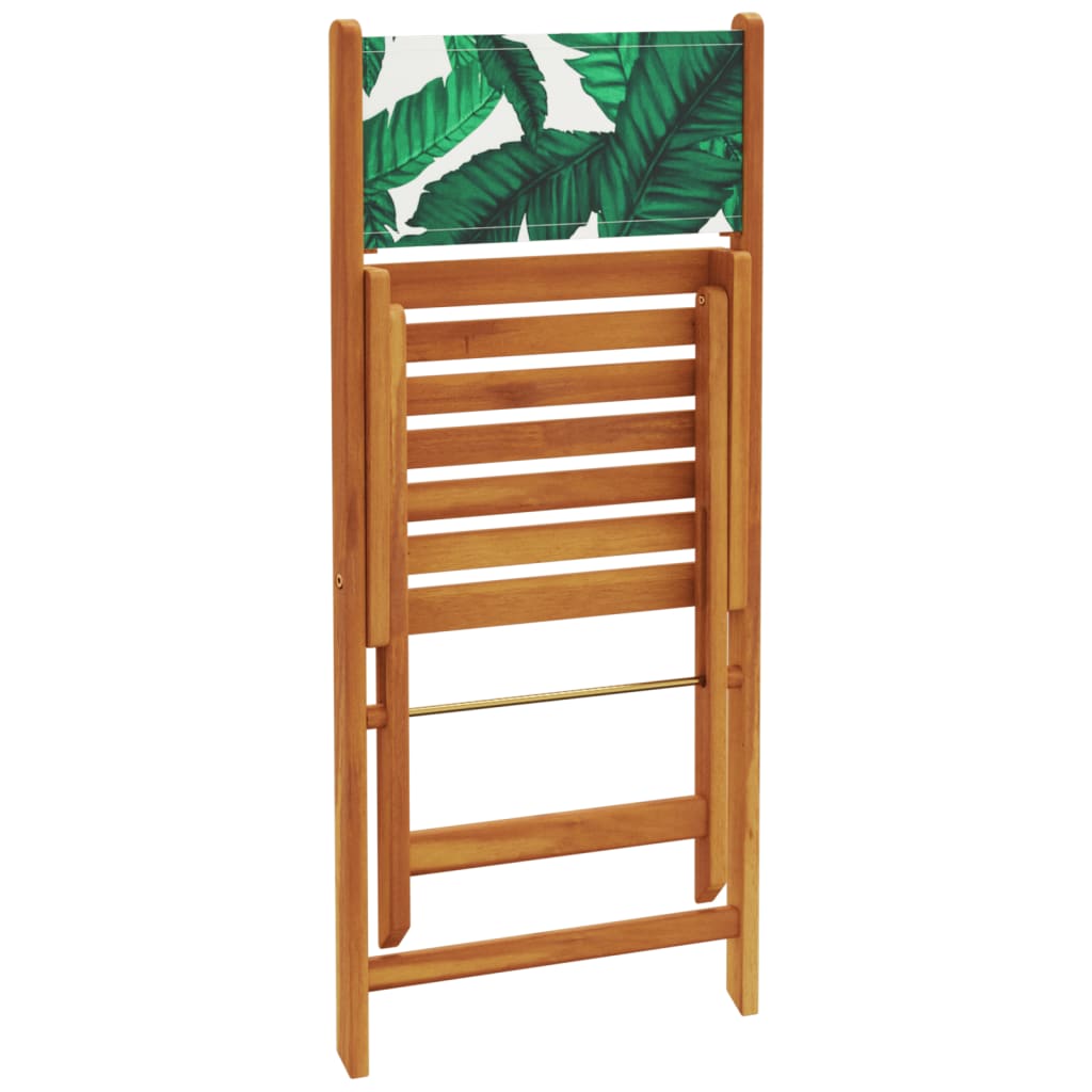 Bistro Chairs 2 Pcs Solid Wood Acacia And Fabric