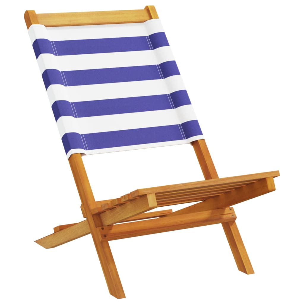 Garden Chairs 2 Pcs Solid Wood Acacia And Fabric