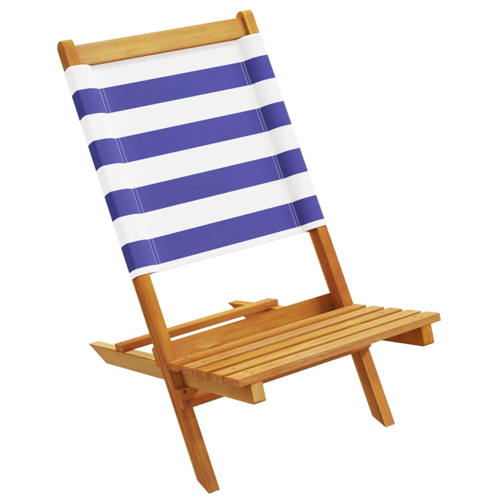 Garden Chairs 2 Pcs Solid Wood Acacia And Fabric