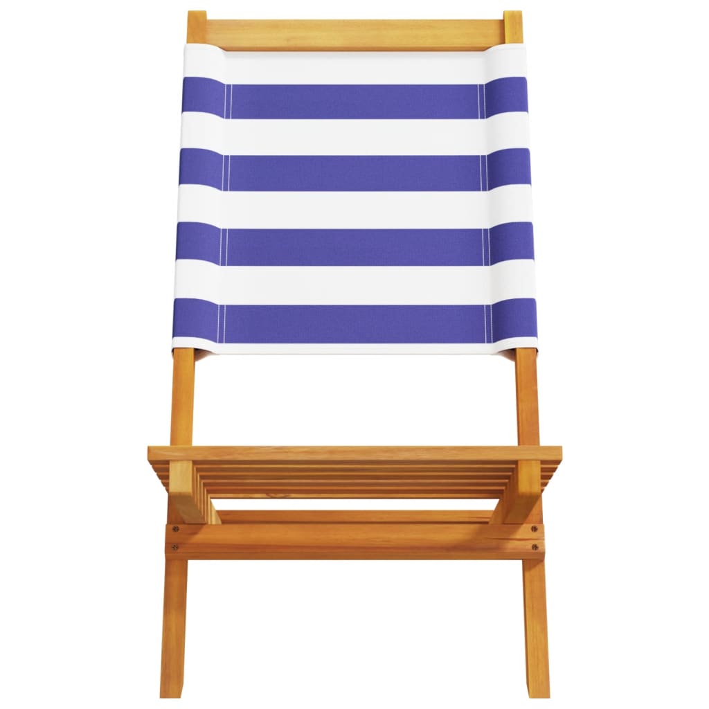 Garden Chairs 2 Pcs Solid Wood Acacia And Fabric