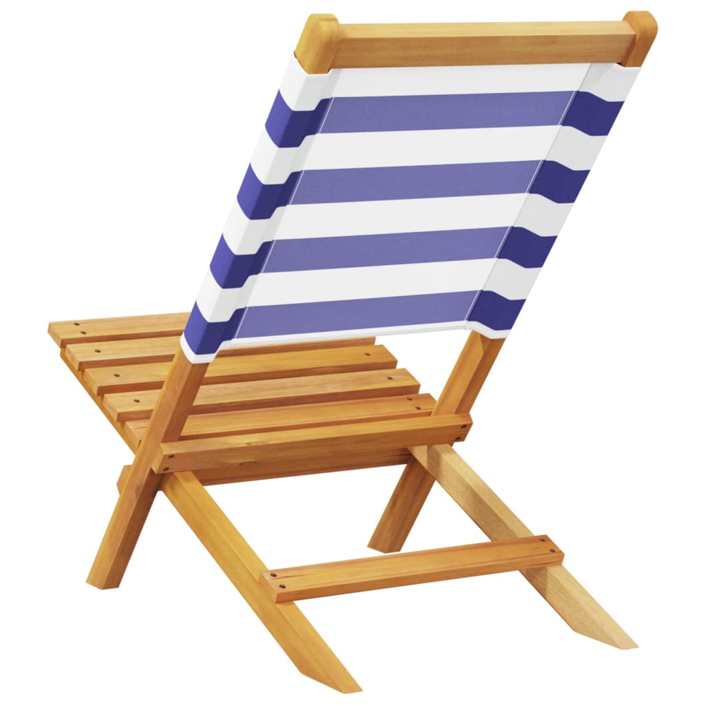 Garden Chairs 2 Pcs Solid Wood Acacia And Fabric