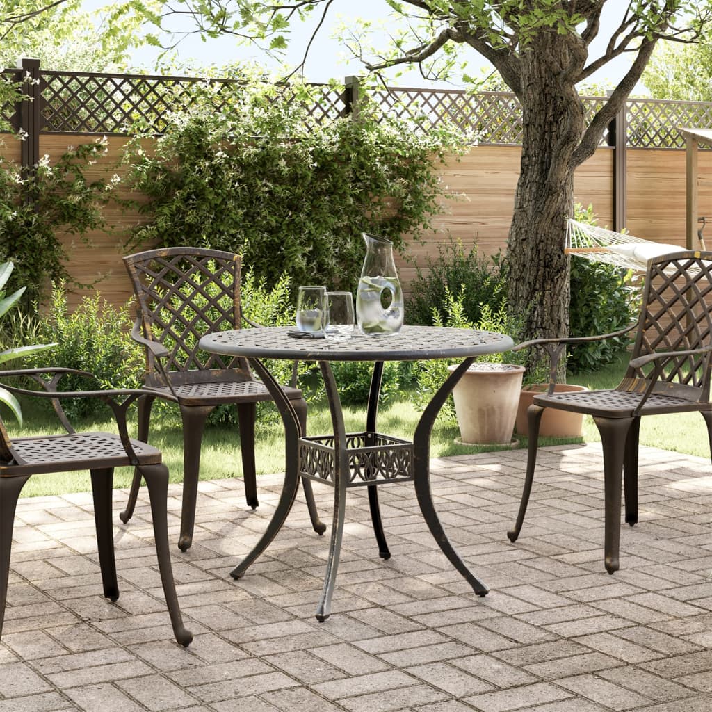 Garden Table Ø90X75 Cm Cast Aluminium