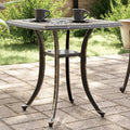 Garden Table 53X53X53 Cm Cast Aluminium